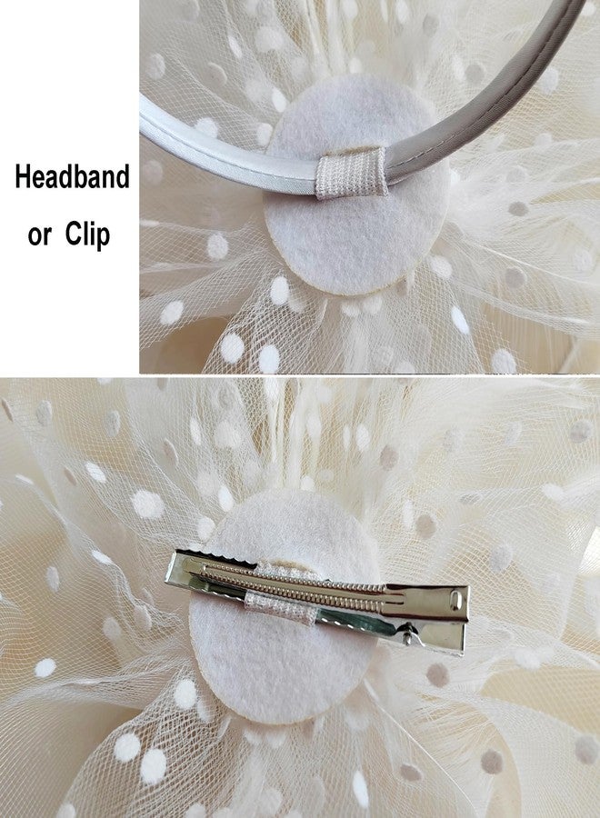 KICOFIT Fascinators Hats 20s 50s Hat Pillbox Hat Cocktail Tea Party Headwear with Veil for Girls and Women (US, Alpha, One Size, A-White) - Image 4